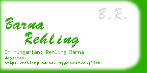 barna rehling business card